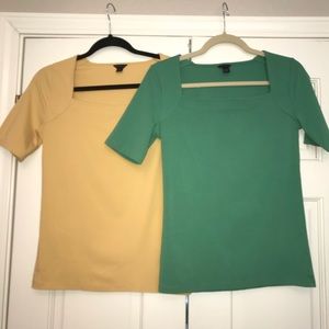 Ann Taylor Square Neck Tops M